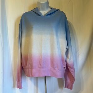 Juicy Couture Women’s Size Medium Blue White Pink Cotton Long Sleeve Hoodie Top
